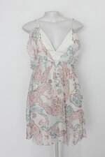 Vestido acostamento feminino estampado com Sobreposição