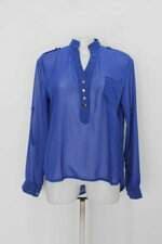 Blusa feminina azul com Barra Mullet
