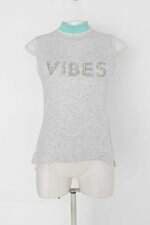 Regata razzo feminina cinza com Aplique e Recortes