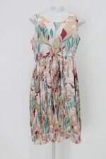 Vestido viva feminino estampado com Forro e Pregas