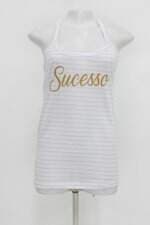 Regata feminina branca com Renda e Silk