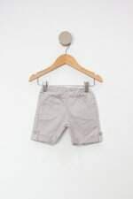 Bermuda Infantil cinza com elástico no cós