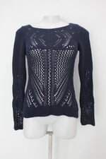 Blusa de tricô pink & co. feminina azul com Transparência