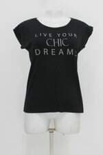 Blusa black rose feminina preta com Silk