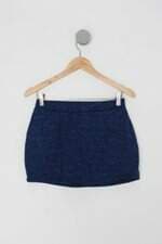 Saia feminina azul estampada