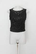 Regata feminina preta com Bordado