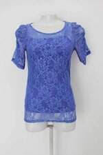Blusa k9 feminina azul com Renda