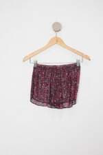 Shorts de pijama feminino estampado com Transparência