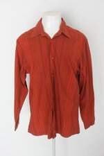 Camisa masculina laranja estampada