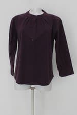 Camisa collins feminina roxa com Recortes
