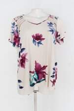 Blusa feminina estampada com Tule