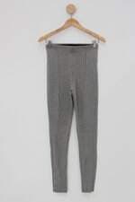 Calça de tecido feminina bicolor