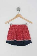 Saia Infantil vermelha estampada