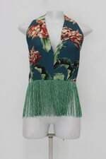 Regata patbo feminina azul estampada com Franja