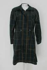 Parka printing feminina xadrez com Faixa na Cintura