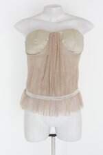Blusa feminina bege com Bojo e Renda
