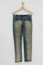 Calça Jeans hortelã tutti frutti feminina azul com Aplique
