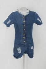 Macaquinho usar jeans feminino azul