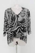 Blusa thipton feminina bicolor com Barra Mullet