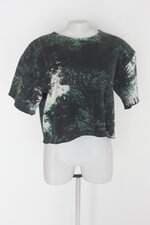 Blusa feminina verde estampada