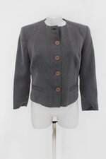 Blazer simulassão feminino cinza