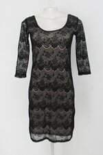 Vestido marisa feminino preto com Forro e Transparência