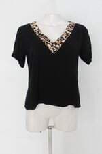 Blusa illuminá feminina preta com Recortes