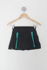 Shorts Saia Esportivo feminino preto com Fenda e Cós com elástico