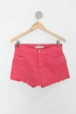Shorts Saia c&a feminino rosa com Franja