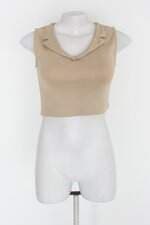 Cropped oldern feminina bege
