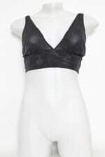 Top cropped feminino preto