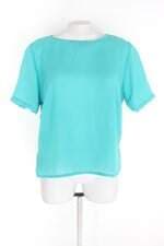 Blusa feminina azul com Transparência