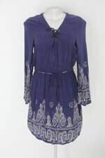 Vestido feminino estampado com Faixa na Cintura