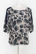 Blusa lamech feminina estampada com Recortes