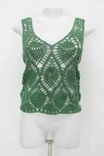 Regata feminina verde de tricot 