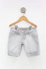 Bermuda Infantil get jeans azul com aplique