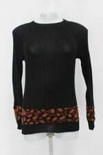 Blusa feminina preta manga longa 