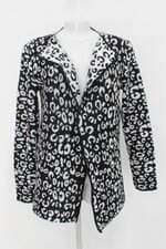 Cardigan feminino estampado manga longa 