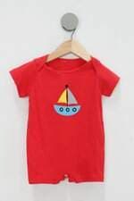 Macaquinho Infantil vermelho com silk