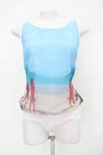 Body blueman feminino estampado com Recortes e Tiras
