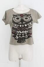 Blusa marisa feminina verde estampada 