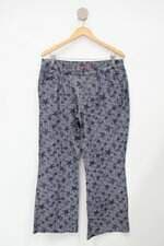 Calça de tecido talita kume feminina estampada