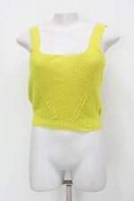 Top de tricot feminino amarelo