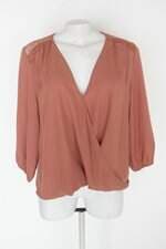 Blusa riachuelo feminina marrom com Renda