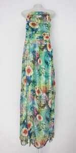 Vestido afetto feminino verde estampado com Forro