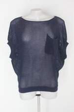 Blusa feminina azul com Transparência