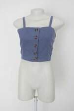Blusa cropped youcom feminina azul