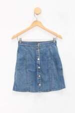 Saia jeans h&m feminina azul