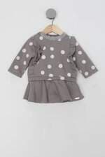 Vestido Infantil keko baby cinza estampado