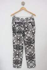 Calça de sarja feminina estampada